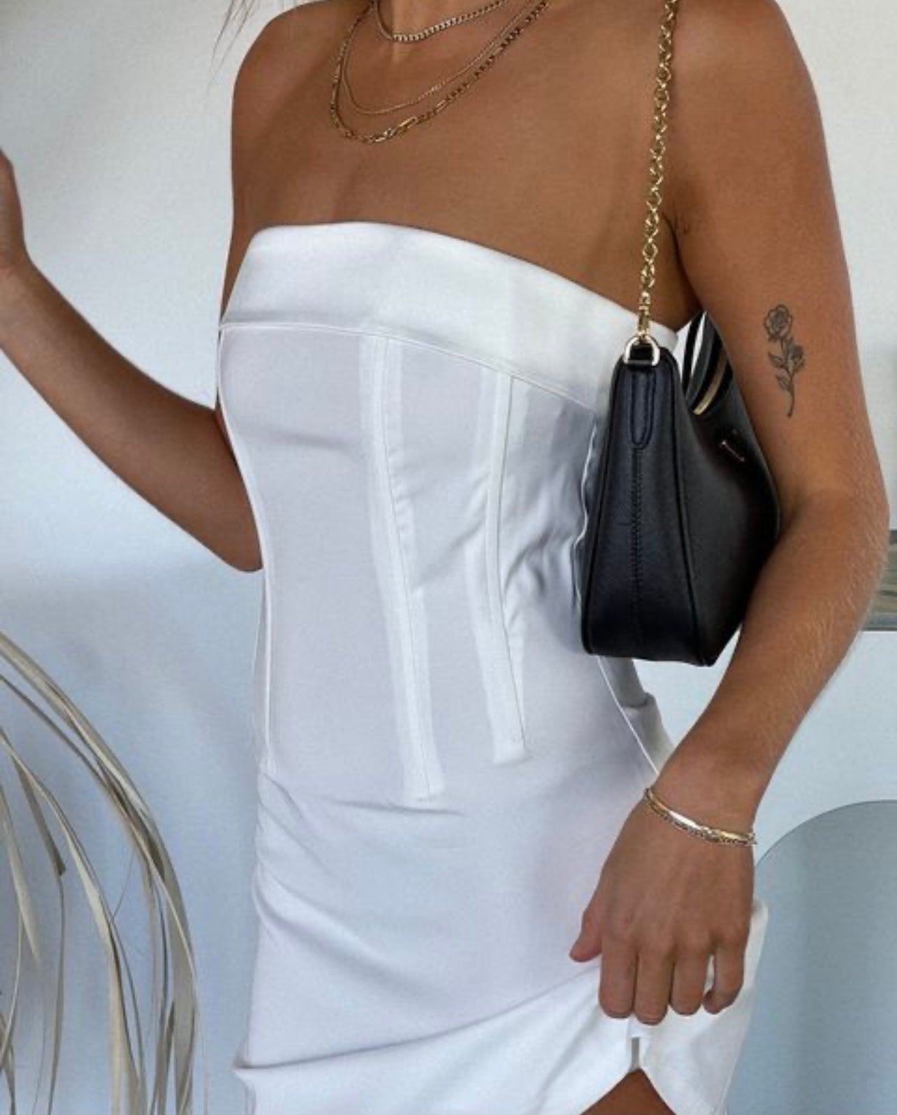 With Jean Chloe Corset Dress White